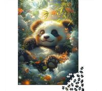 Puzzle Panda Mignon, Jeux familiaux stimulants, Puzzle en Carton 100% recyclé pour Adultes et Enfants, Cadeau d'anniversaire, 1000 pièces (75 x 50 cm)