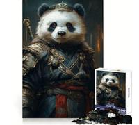 Puzzle Panda Monarch of The Wild 1000 pièces pour Adolescents Stimule la mémoire, Anti-Stress, Bords Nets, décoration Murale (38x52cm)