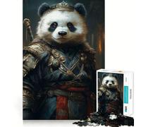 Puzzle Panda Monarch of The Wild 1000 pièces pour Adolescents Stimule la mémoire, Anti-Stress, Bords Nets, décoration Murale (38x26cm)