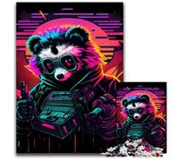 Puzzle Panda Néon 1000 pièces, Puzzle pour Adultes, activité familiale, décoration d'intérieur, Cadeau de Vacances, 50 x 75 cm