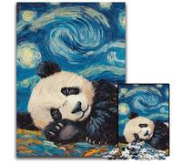 Puzzle Panda Night Sky 1000 pièces pour Adultes. Puzzle Impossible pour Adultes. Idéal pour Les Amoureux, Cadeau Parfait pour Noël, Le Nouvel an ou la Saint-Valentin. 26x38cm/10,23x14,96 Pouces.