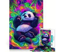 Puzzle Panda Paysage de Rêve Coloré 1000 Pièces Jeu de Détente et d'Éveil Pièce de Collection Art Découpée avec Précision (38x26cm)