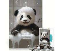 Puzzle Panda pour Le Bain 1000 pièces Jeu d'éveil et de Relaxation Découpe précise Collection Artistique (50x75cm)