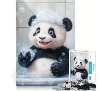 Puzzle Panda pour Le Bain, 1000 pièces, pour Adolescents, Jeu de réflexion, Design paisible et Amusant, Cadeau Unique (38x52cm)