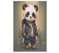 Puzzle Panda Puzzles pour AdultesPuzzles en Bois De 1000 Pièces Adultes Cadeaux Jeu Stimulant （78×53cm）