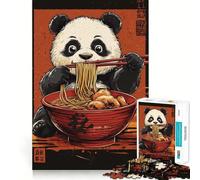 Puzzle Panda Ramen Japon pour Adolescents, 1000 pièces, Jeu de réflexion, Divertissement, découpe de qualité supérieure, Cadeau attentionné (38x26cm)