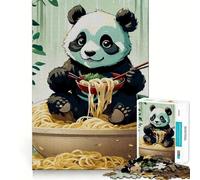 Puzzle Panda Ramen Japon pour Adultes 1000 pièces, Jeu de logique Solide, Jeu apaisant, Bords Nets, Cadeau Artistique (38x26cm)