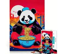 Puzzle Panda Ramen Japon pour Adultes, 1000 pièces, Jeu de réflexion, Plaisir Lent, Design à Assembler, Joli Cadeau (38x52cm)