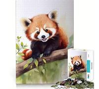 Puzzle Panda Rouge 1000 Pièces pour Adolescents Stimule la Mémoire Calme et Apaisant Découpe Premium (38x52cm)
