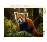 Puzzle · Panda Rouge - Attention | 1000 pièces · Format assemblé 64 × 48 cm · CALVENDO Puzzle