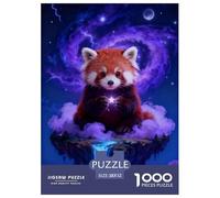 Puzzle Panda Roux 1000 Pièces pour Adultes Et Enfants, Jeu D'Intelligence, Puzzles Île Flottante, Décoration Intérieure, Cadeau Enfant 52x38cm/1000pcs