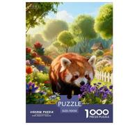Puzzle Panda Roux 1000 Pièces pour Adultes Et Enfants, Jeu D'Intelligence, Puzzles Jardin, DéCoration, Cadeau Enfant 70x50cm/1000pcs