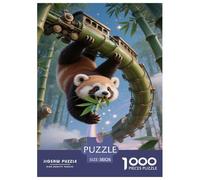 Puzzle Panda Roux Composé De 1000 Pièces pour Adultes,Eléments fantastiques Un Jeu De Dexérité Très Difficile Puzzle D'intelligence 38x26cm/1000pcs