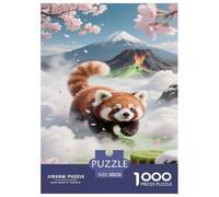Puzzle Panda Roux Composé De 1000 Pièces pour Adultes,Fleur de Cerisier Un Jeu De Dexérité Très Difficile Puzzle Éducatif avec des Défis 38x26cm/1000pcs