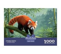 Puzzle Panda Roux Composé De 1000 Pièces pour Adultes,Forêt de bambous Un Jeu De Dexérité Très Difficile Puzzle D'intelligence 70x50cm/1000pcs
