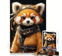 Puzzle Panda Roux en Kimono 1000 Pièces pour Adultes Jeu de Réflexion Image Douce et Détente Cadeau Joli (38x52cm)