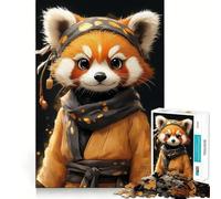 Puzzle Panda Roux en Kimono 1000 Pièces pour Adultes Jeu de Réflexion Image Douce et Détente Cadeau Joli (38x52cm)