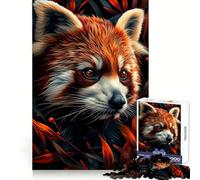 Puzzle Panda Roux Mon Ami Rigolo 1000 Pièces pour Adolescents Décoration Murale Apaisante et Amusante aux Découpes Claires (38x26cm)