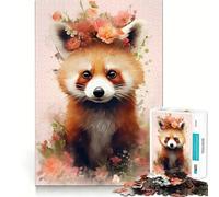 Puzzle Panda Roux Sauvage 1000 Pièces Jeu de Réflexion Pièces Précises à Assembler sans Couture Activité Amusante en Famille (38x52cm)
