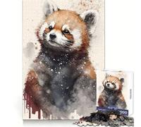 Puzzle Panda Roux Sauvage 1000 Pièces Réflexion, Entraînement, Détente Calme, Bords Définis, Cadeau Touchant (38x26cm)