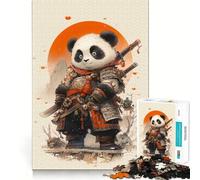 Puzzle Panda Samouraï pour Adultes, 1000 pièces, Jeu de réflexion, Divertissement d'intérieur, découpe de précision, Cadeau de Noël (50x75cm)
