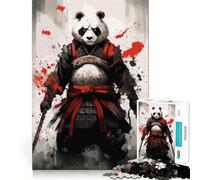 Puzzle Panda Samurai Japon 1000 pièces pour Adolescents Jouet Intelligent et Amusant Objet de Collection aux découpes nettes (38x52cm)