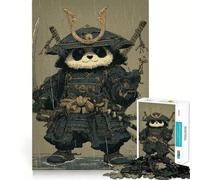 Puzzle Panda Samurai sous la Pluie pour Adultes, 1000 pièces, Logic Boost Toy Group Joy Premium Edge, Surprise d'anniversaire (38x26cm)