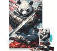 Puzzle Panda Samurai Sword pour Adultes 1000 pièces Logic Boost Toy Group Joy Premium Edge Bday Surprise (38x26cm)