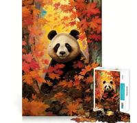 Puzzle Panda Sauvage 1000 Pièces Jeu de Réflexion Pièces Précises à Assembler sans Couture Activité Amusante en Famille (38x52cm)