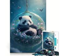 Puzzle Panda Sieste Adulte 1000 Pièces Jeu d'exercice Mental Soulagement des tensions Design à Assembler Joli Cadeau (50x75cm)