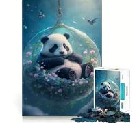 Puzzle Panda Sieste pour Adolescents 1000 pièces, Jeu de logique Solide, Plaisir partagé, Bords Nets, Joli Cadeau (38x26cm)