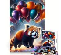 Puzzle Panda Volant dans l'espace 1000 Pièces pour Adolescents Jeu de Logique et de Détente Découpe Exacte (38x52cm)