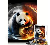 Puzzle Panda Yin et Yang pour Adolescents 1000 pièces Développement de la mémoire Design apaisant et Relaxant Cadeau Classique à Assembler (38x52cm)