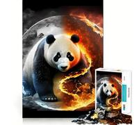 Puzzle Panda Yin et Yang pour Adultes, 1000 pièces, renforce la mémoire, se détend et s'amuse, qualité supérieure, pour Les fêtes (50x75cm)