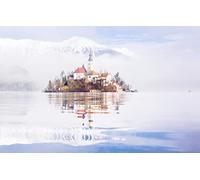 Puzzle panoramique 2000 pièces, Beauté Naturelle, Neige, Lac, Bled 70 x 100 cm