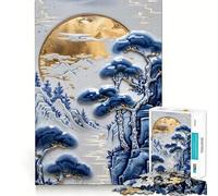 Puzzle panoramique Vintage en Porcelaine,1000 pièces,Jeu de Concentration mentale,découpe de précision,Bords Lisses,Jeu de Construction de Liens significatifs (38x52cm)