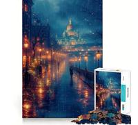 Puzzle Panthéon de Paris 1000 pièces Cadeau pour Adultes Amélioration de la mémoire Loisirs Décoration Murale aux détails précis (50x75cm)