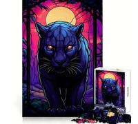 Puzzle Panther Moonlight Porest 1000 pièces pour Adultes Développe la mémoire Moments de Paix Design Cadeau de qualité supérieure (38x26cm)