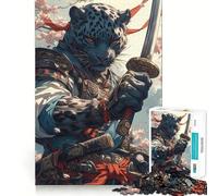 Puzzle Panther Samurai Blossom 1000 pièces pour Adultes pour améliorer sa mémoire et se détendre Décoration Murale aux Contours Nets (38x26cm)
