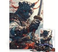 Puzzle Panther Samurai Blossom pour Adolescents, 1000 pièces, Jeu de réflexion Anti-Stress, découpe Premium, Cadeau Exceptionnel (38x52cm)