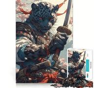 Puzzle Panther Samurai Blossom pour Adolescents, 1000 pièces, Jeu de réflexion Anti-Stress, découpe Premium, Cadeau Exceptionnel (38x52cm)