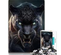 Puzzle Panthère Ardente 1000 pièces pour Adultes et Adolescents Jouet de Divertissement Familial idéal comme Cadeau pour Toute la Famille 26x38cm