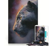 Puzzle Panthère de l'Âme de la Nuit pour Adolescents, 1000 pièces, Jeu Mental, Loisirs, Divertissement, découpe de qualité supérieure, Cadeau attentionné (38x52cm)