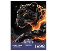 Puzzle Panthère Noire 1000 Pièces en Carton pour Adultes Jeu ÉduChatif Jeu De Défi Casse-tête Panthère Noire Lave Cadeau Adulte Home Decor 70x50cm/1000pcs