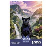 Puzzle Panthère Noire 1000 Pièces pour Adultes Et Enfants, Jeu De Société Convivial, Puzzle Vallée, Home Decor, Cadeau Enfant 70x50cm/1000pcs