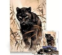 Puzzle Panthère Noire d'Asie 1000 pièces pour Adolescents, Exercice Mental, détente, Assemblage Facile, idéal pour Noël (38x52cm)
