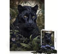 Puzzle Panthère Noire Fantaisiste pour Adolescents 1000 Pièces Stimulation Mentale Détente et Calme Cadeau Spécial (38x52cm)