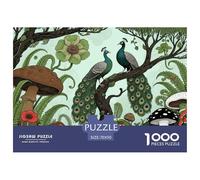 Puzzle Paon 1000 Pièces pour Adultes Et Enfants, Jeu De Famille, Puzzle Forêt Étrange, Décoration Intérieure, Idée Cadeau 70x50cm/1000pcs