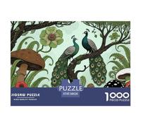 Puzzle Paon 1000 Pièces pour Adultes Et Enfants, Jeu De Famille, Puzzle Forêt Étrange, Home Decor, Cadeau Anniversaire 38x26cm/1000pcs