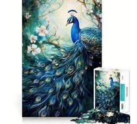 Puzzle Paon Mythique Adultes 1000 Pièces Renforce la mémoire, détente et Divertissement Qualité supérieure pour Les fêtes (38x52cm)